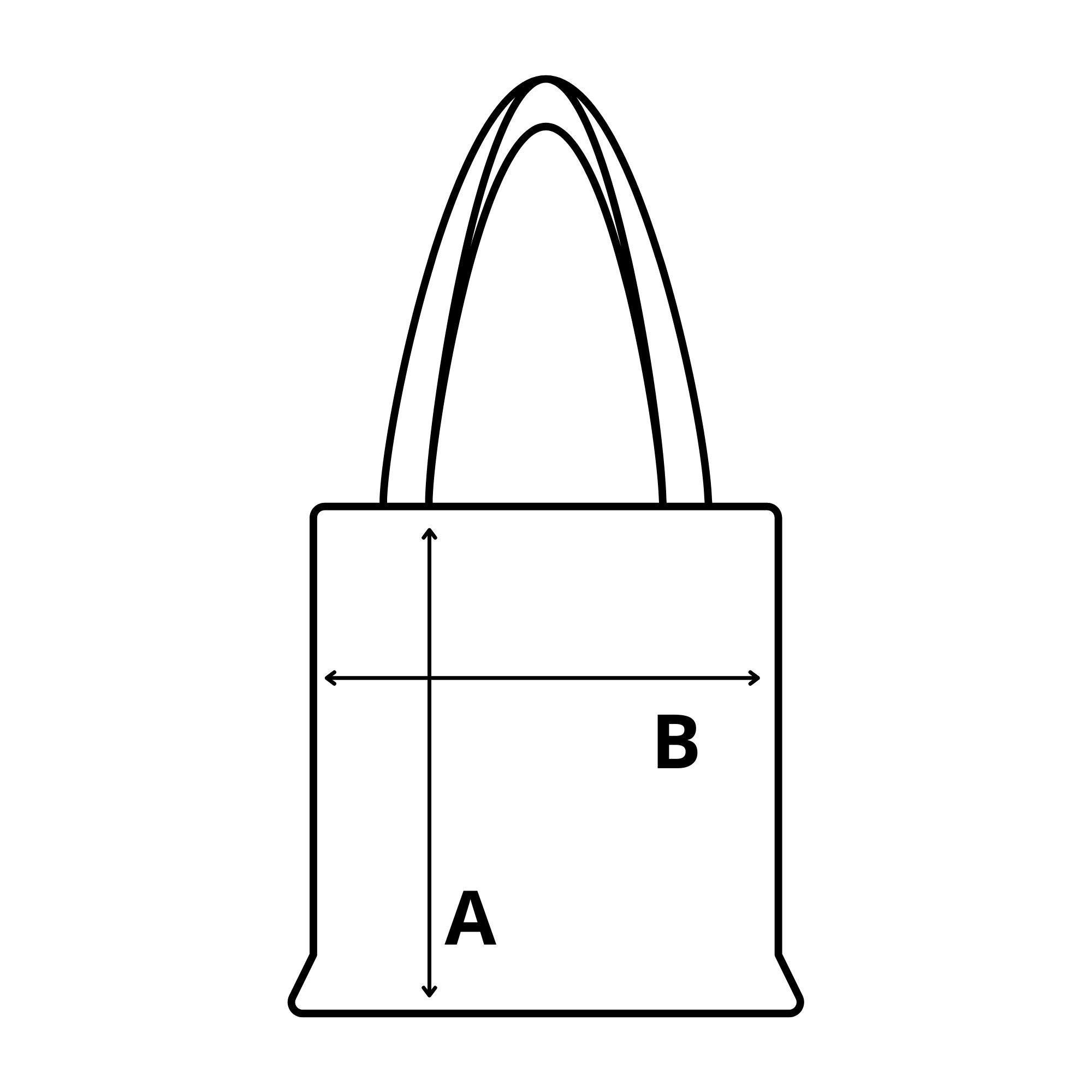 Drawing showing the product measurement lines