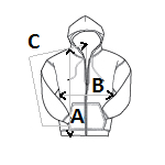 Drawing showing the product measurement lines