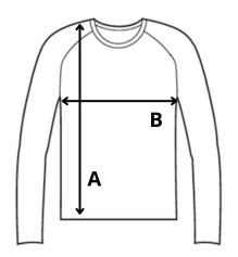 Drawing showing the product measurement lines