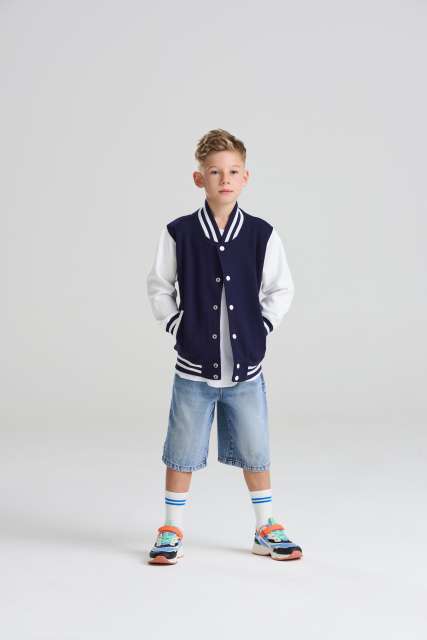 Just Hoods JH043J — KIDS VARSITY JACKET
