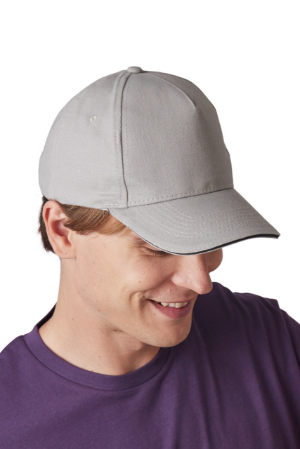 K-UP KP189 — 5 PANELS COTTON SANDWICH CAP