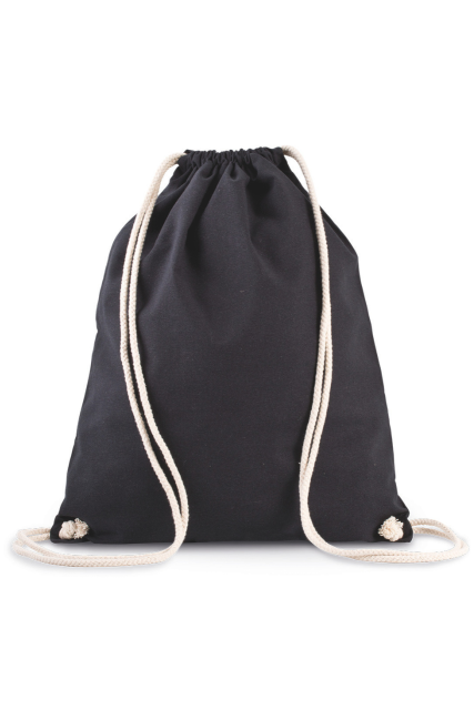 Kimood KI0139 — ORGANIC COTTON BACKPACK WITH DRAWSTRING CARRY HANDLES