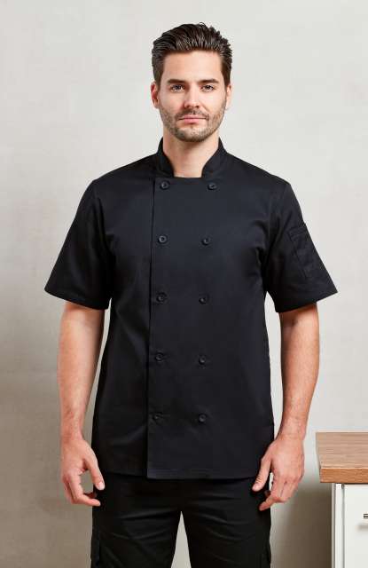 Premier PR656 — SHORT SLEEVE CHEF'S JACKET