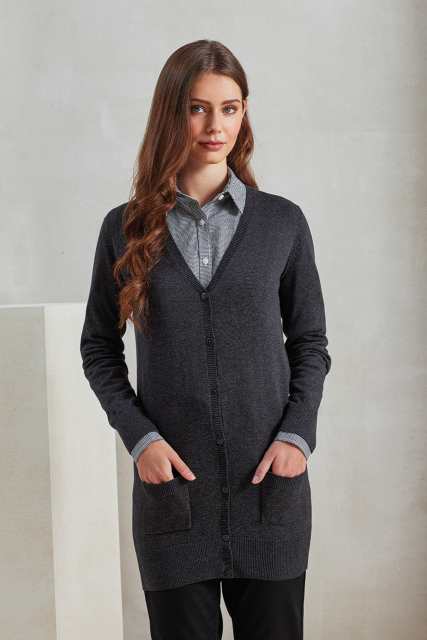 Premier PR698 — WOMEN'S LONG LENGTH KNITTED CARDIGAN