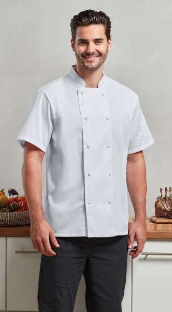 Premier PR902 — CHEF'S COOLCHECKER® SHORT SLEEVE JACKET