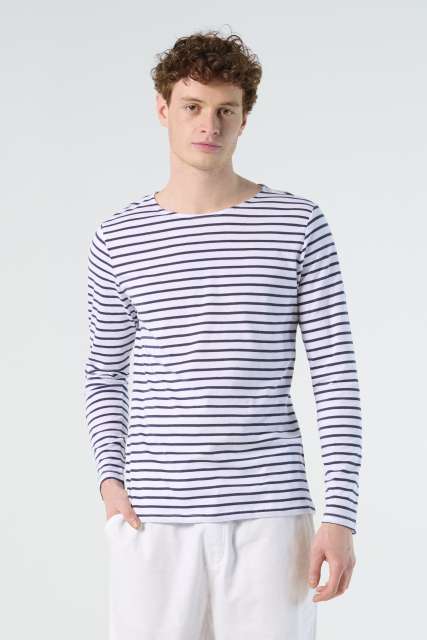 SOL'S 01402 — SOL'S MARINE MEN - LONG SLEEVE STRIPED T-SHIRT
